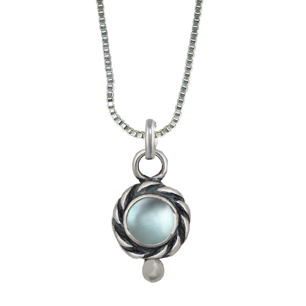 Sterling Silver Little Blue Topaz Pendant Necklace